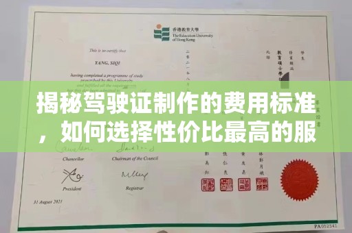 玉井揭秘驾驶证制作的费用标准，如何选择性价比最高的服务？